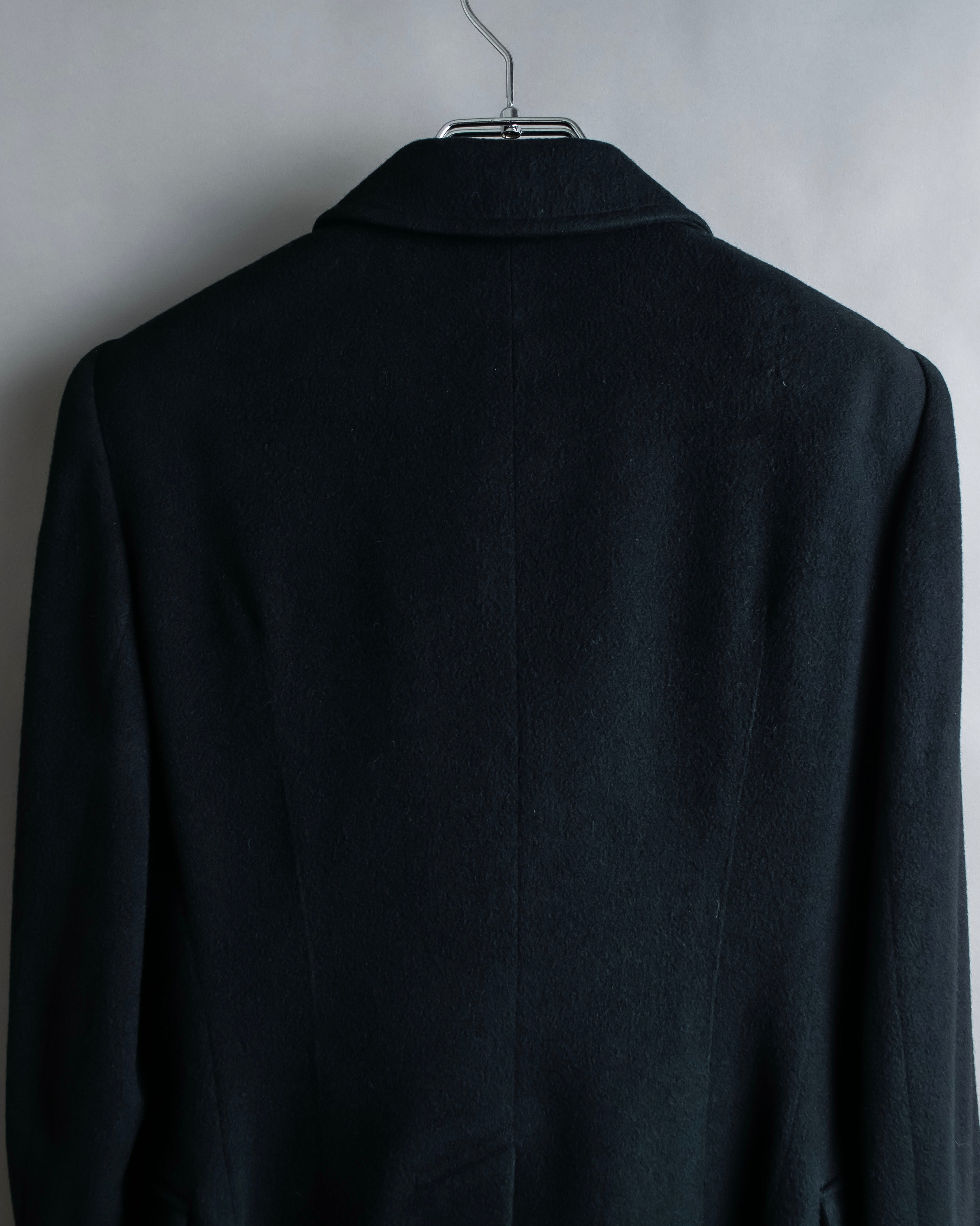 "HERMES" 100% cashmere shaped tailored jacket