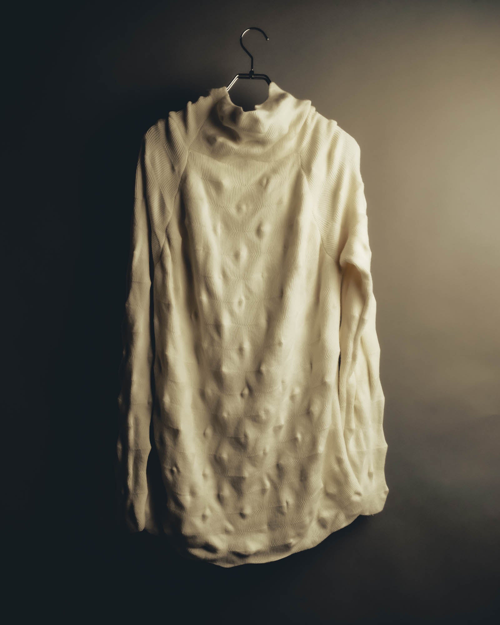 "Alexander McQueen" 90's-00's Sculptural ribbed turtleneck wool knit sweater