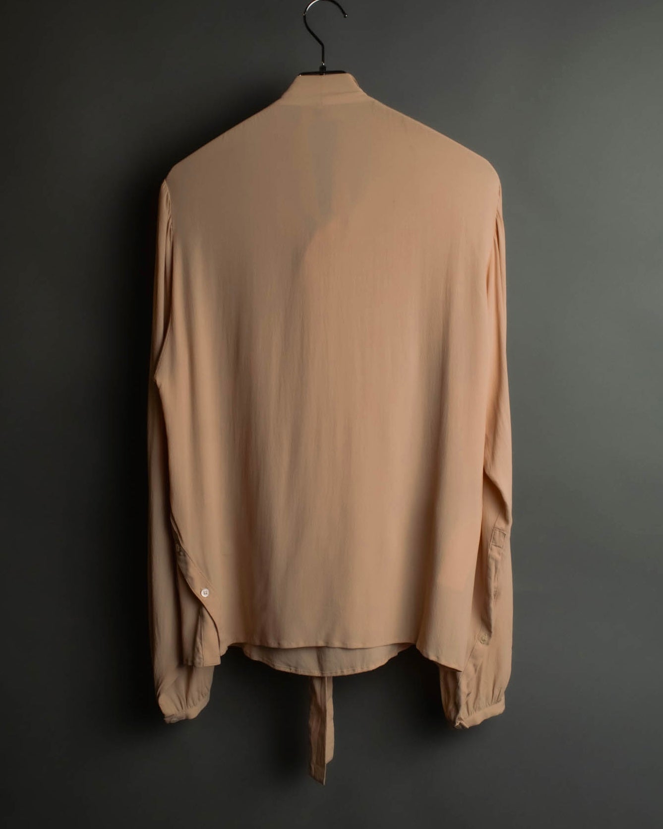 "N°21" 2020's Asymmetric bow tie acetate silk blouse