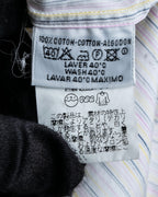 "HERMES" Multi-stripe pattern hand-sewn nuance cotton shirt