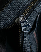 "DIESEL" Silver stud design leather one shoulder bag