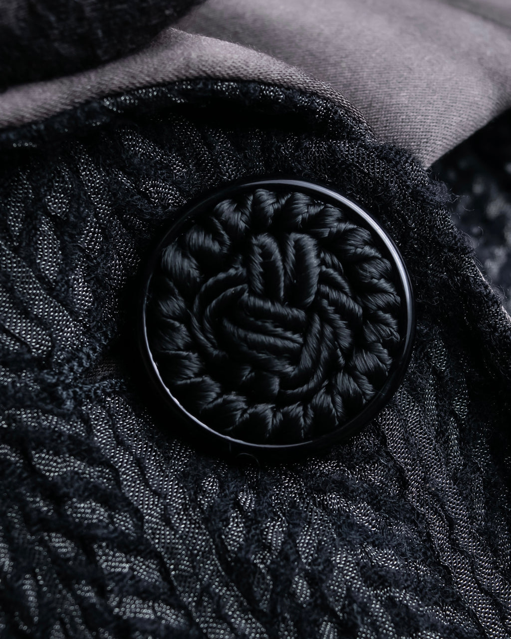 "ARMANI COLLEZIONI" Satin switch design knit tailored jacket