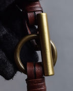 "CELINE" Bundled wrap leather layered belt