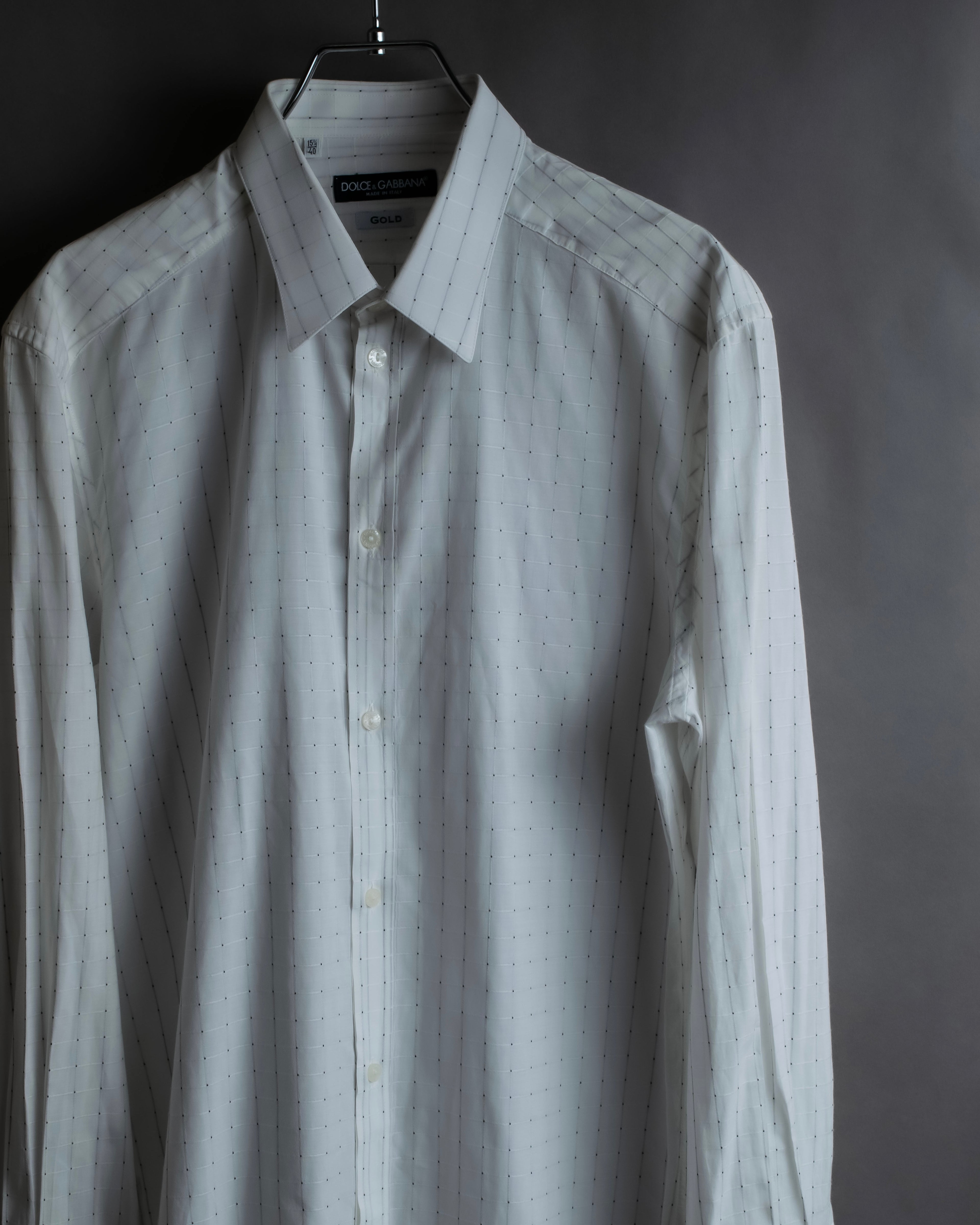 "Dolce & Gabbana" Grid stitch broadcloth shirt