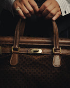 -SPECIAL- "GUCCI" 70's Micro GG suede turn-lock handbag