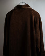 "CELINE" Piping design velour long gown coat