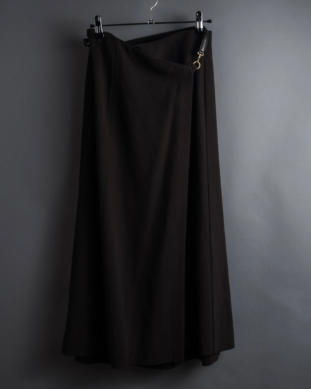 "HERMES" 90's Gold parts design derived from horse tack flared skirt