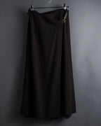 "HERMES" 90's Gold parts design derived from horse tack flared skirt