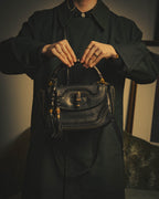 –SPECIAL– "GUCCI" 10's Embellished bamboo leather handbag