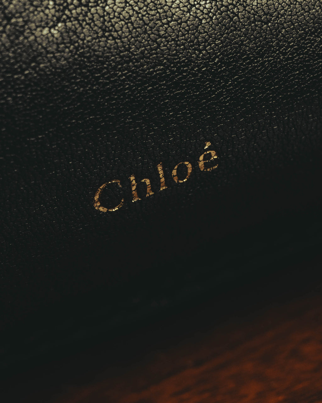 "Chloé" 00's Textured leather satchel bag