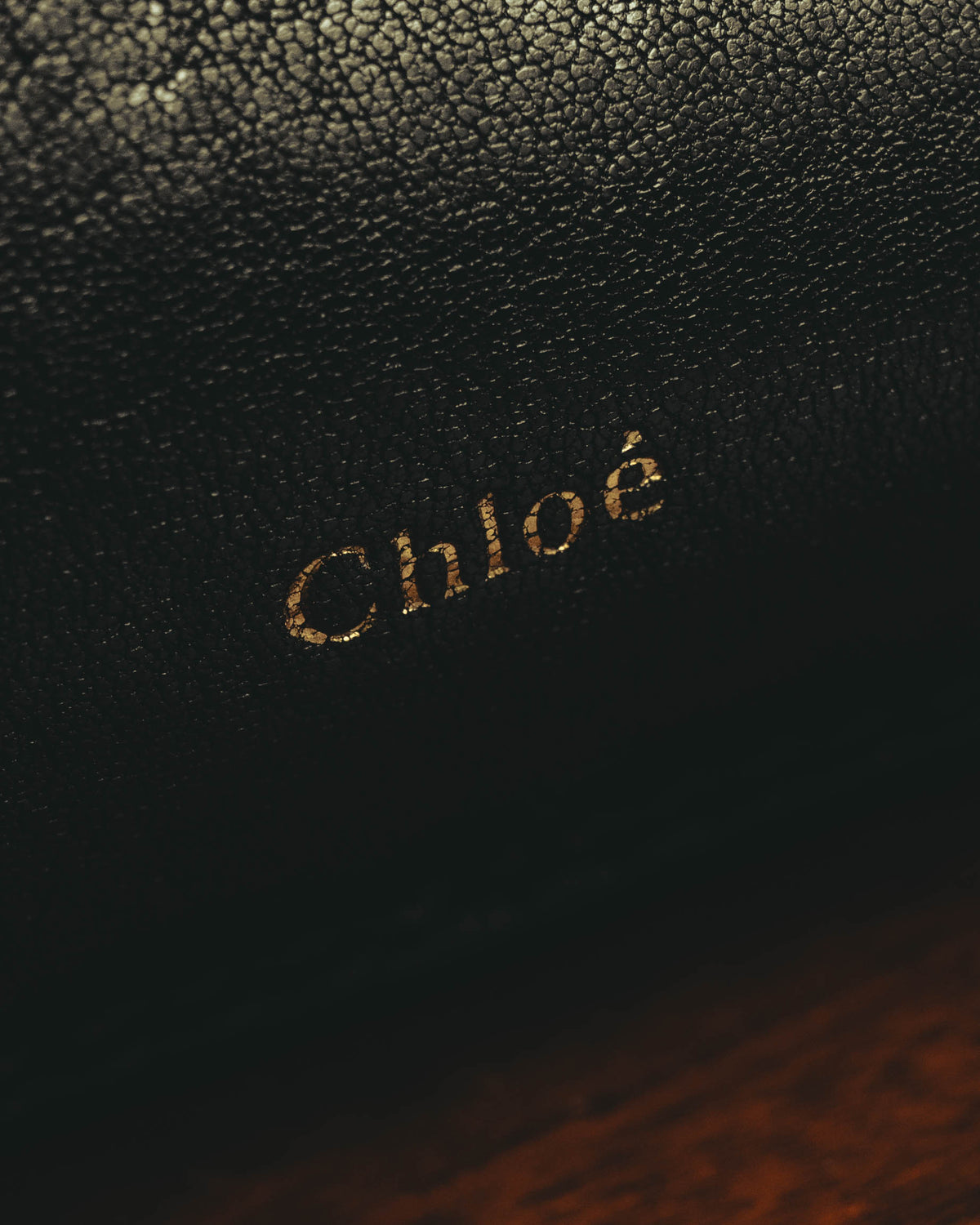 "Chloé" 00's Textured leather satchel bag