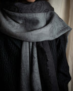 "CHANEL" Logo engraved design cashmere super large stole