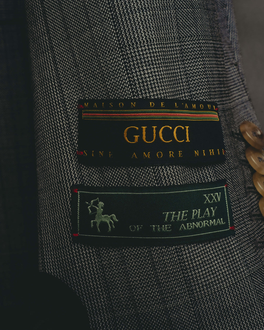-SPECIAL- “GUCCI” 2019-2021 Glen check double-breasted wool suit