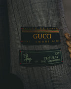 -SPECIAL- “GUCCI” 2019-2021 Glen check double-breasted wool suit