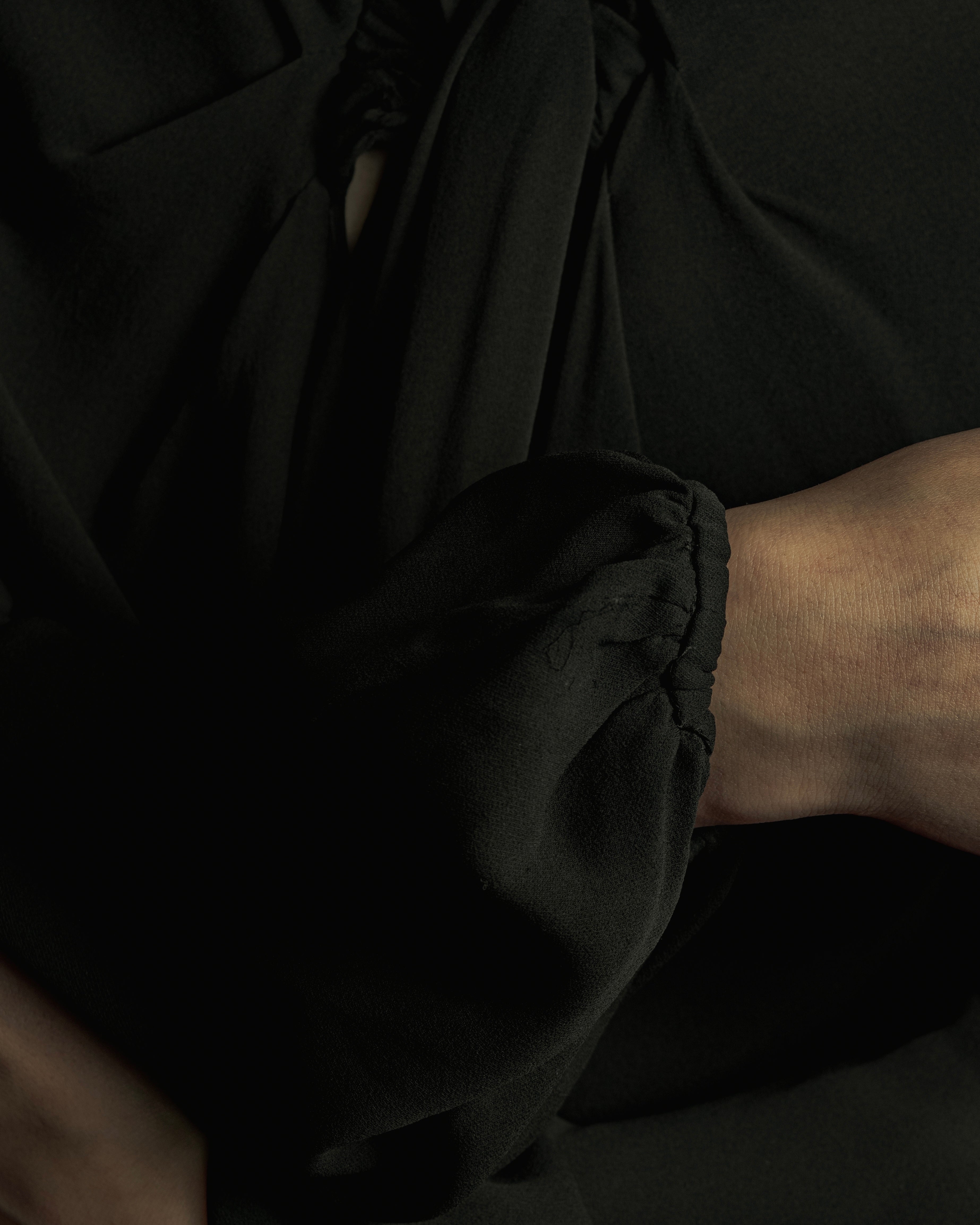 "VALENTINO" 2020-21 Gathered design bow tie skipper silk pullover