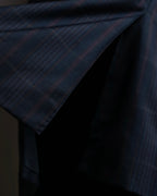 "BURBERRYS" Micro check pattern metal button blazer