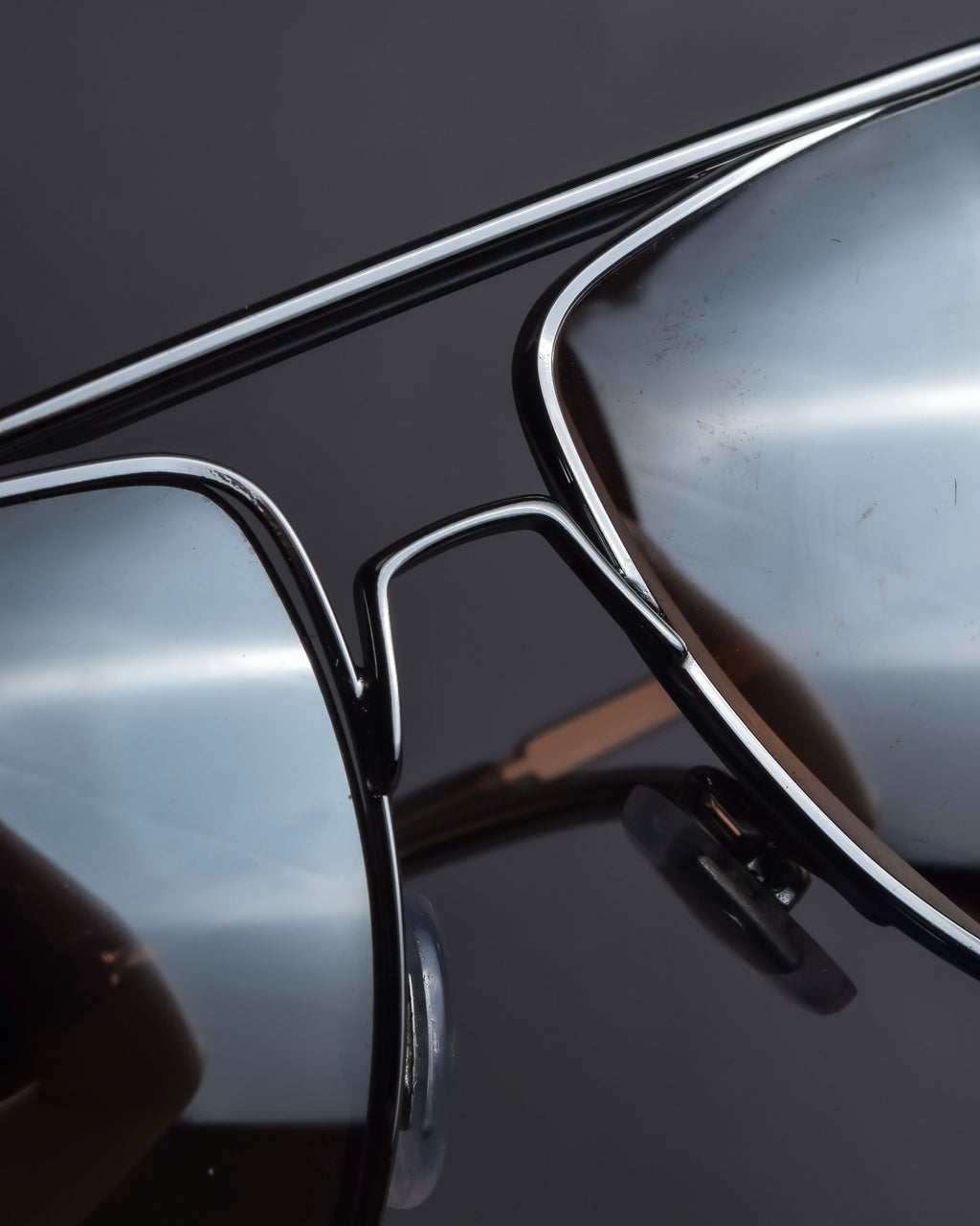 "GUCCI" Metal aviator teardrop frame sunglasses