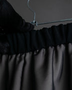 "LANVIN en Bleu" Sheer layered sarouel wide pants