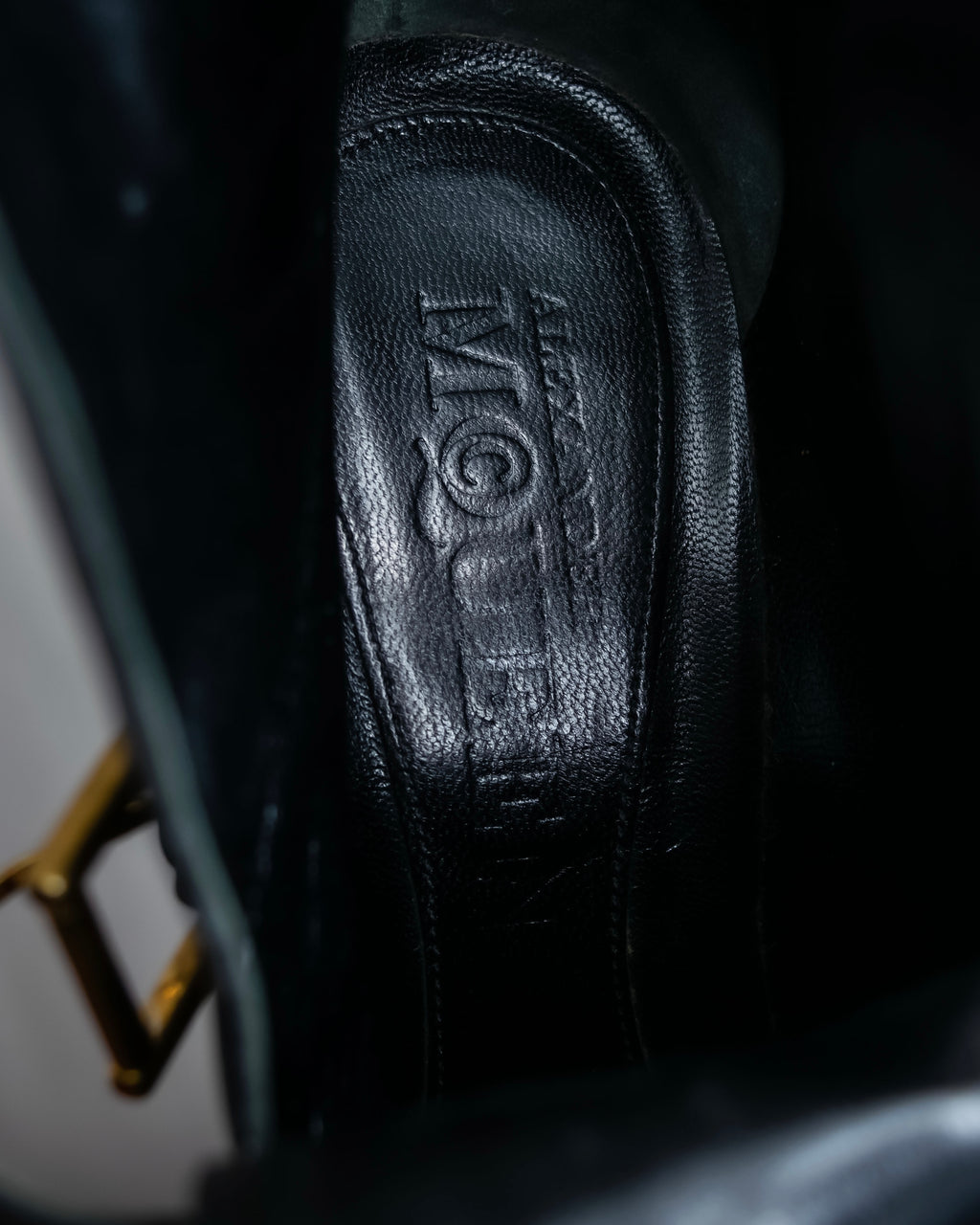 "MCQ Alexander McQueen" Studded design belted heel boots