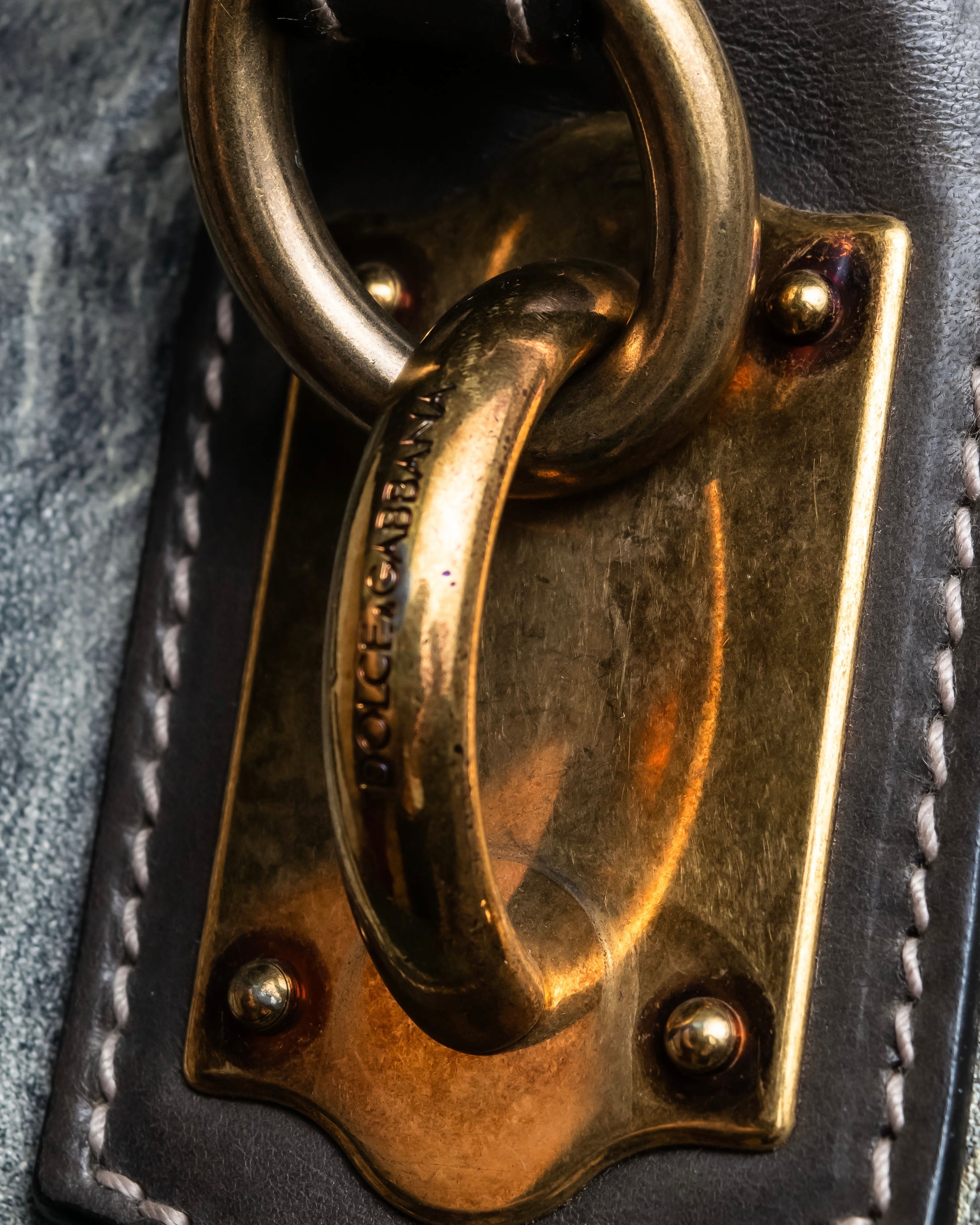 "DOLCE &amp; GABBANA" Miss edge series calf leather 2 way bag