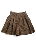 Dolce & Gabbana/ Check Patterned Culotte Shorts Brown