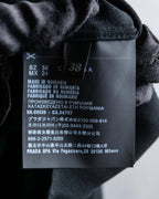 "PRADA" 100% silk bowtie design gathered shirt