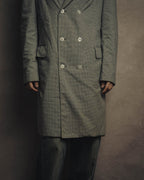 -SPECIAL- "Y's for men" 80's Double breasted houndstooth long jacket