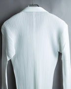 "PLEATS PLEASE ISSEY MIYAKE" Three-dimensional pleated long shirt