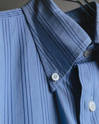 "Hermès" 90's-00's Striped cotton button-down shirt