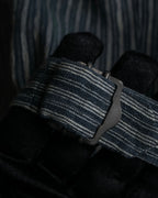 "ISSEY MIYAKE MEN" Random stripe pattern V-neck vest