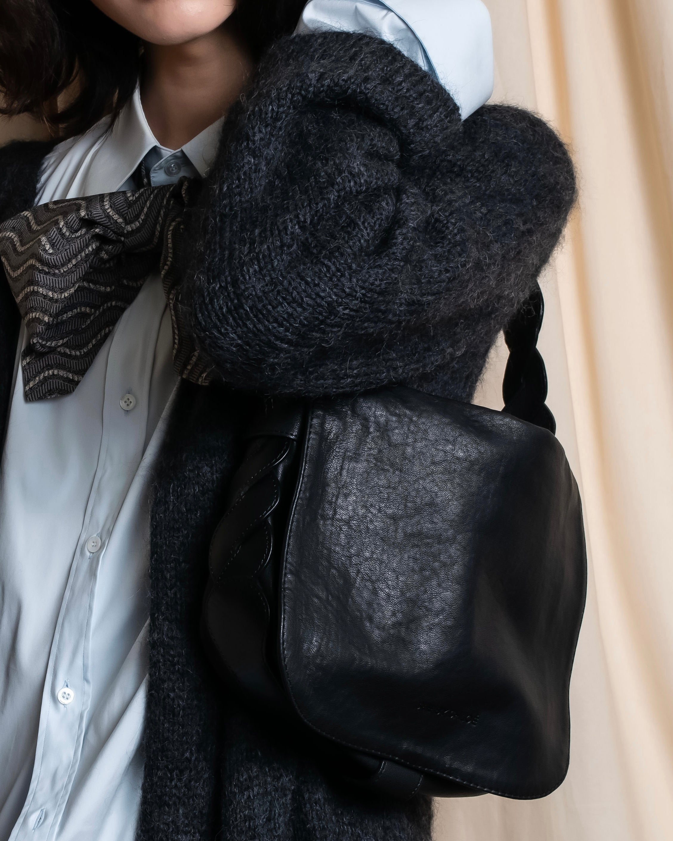 "SEE BY CHLOE" Braided shoulder design leather bag