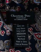 "Christian Dior" 100% silk paisley pajama set