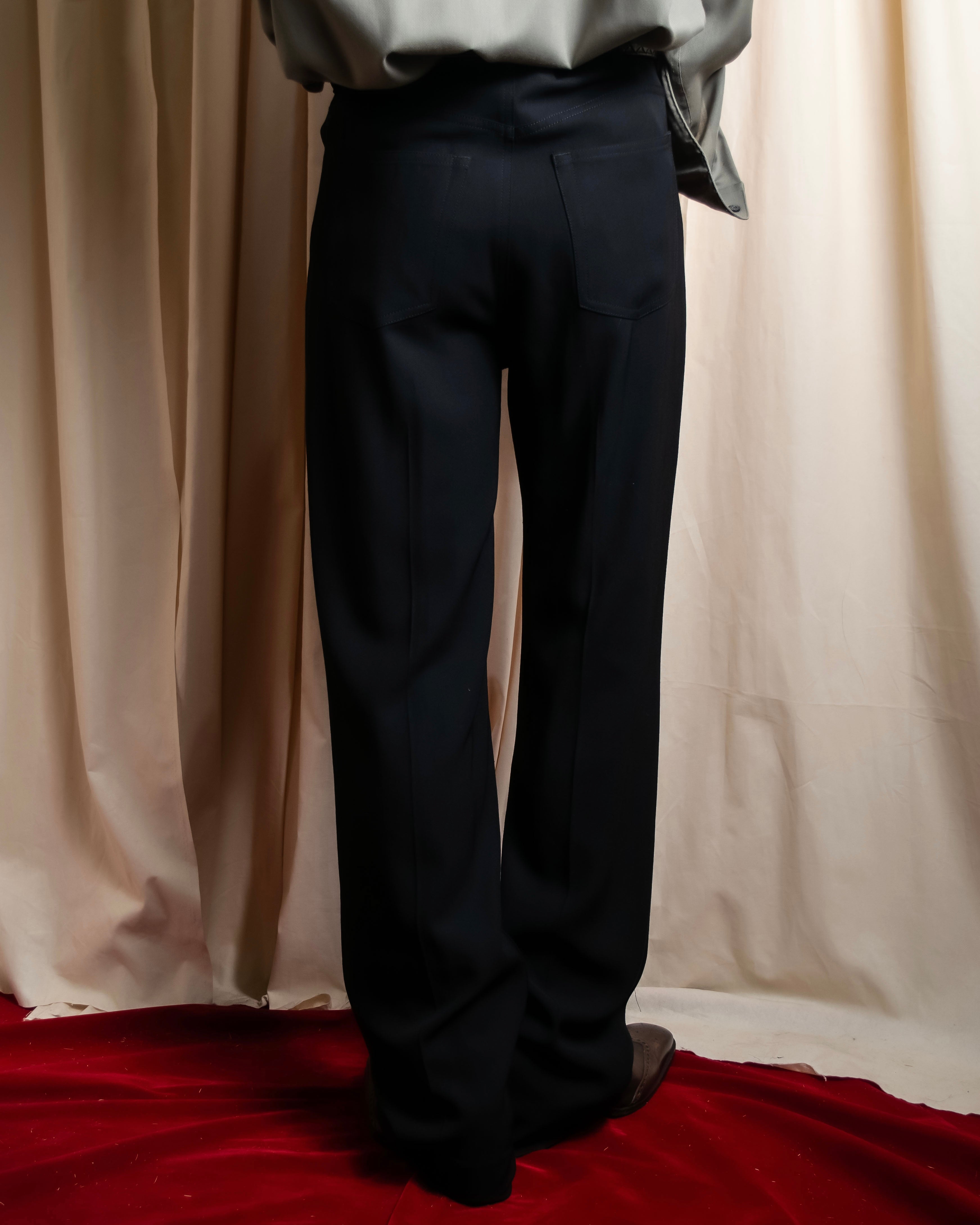 "BALENCIAGA" Beautiful draped full-length slacks