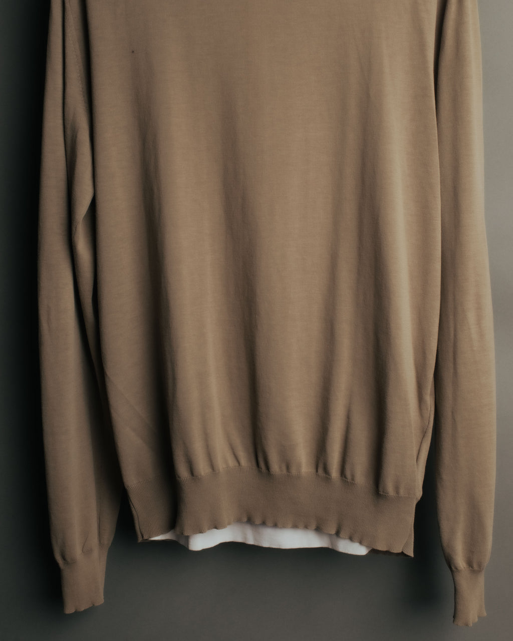-SPECIAL- “HERMÈS” 90’s-00’s Trompe l’oeil cotton knit cardigan