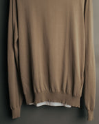 -SPECIAL- “HERMÈS” 90’s-00’s Trompe l’oeil cotton knit cardigan