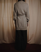 "Maison Margiela" 17AW belted gown knit coat