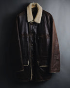 "Christian Dior" 80’s-90’s deerskin shearling collar leather jacket
