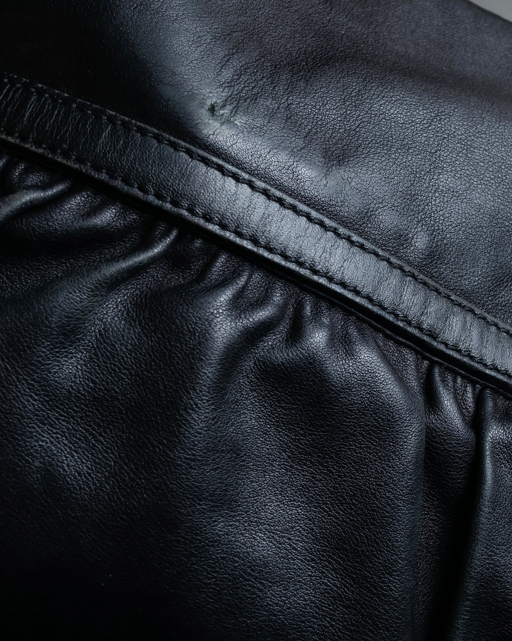 "FENDI" Gathered design leather one-shoulder bag