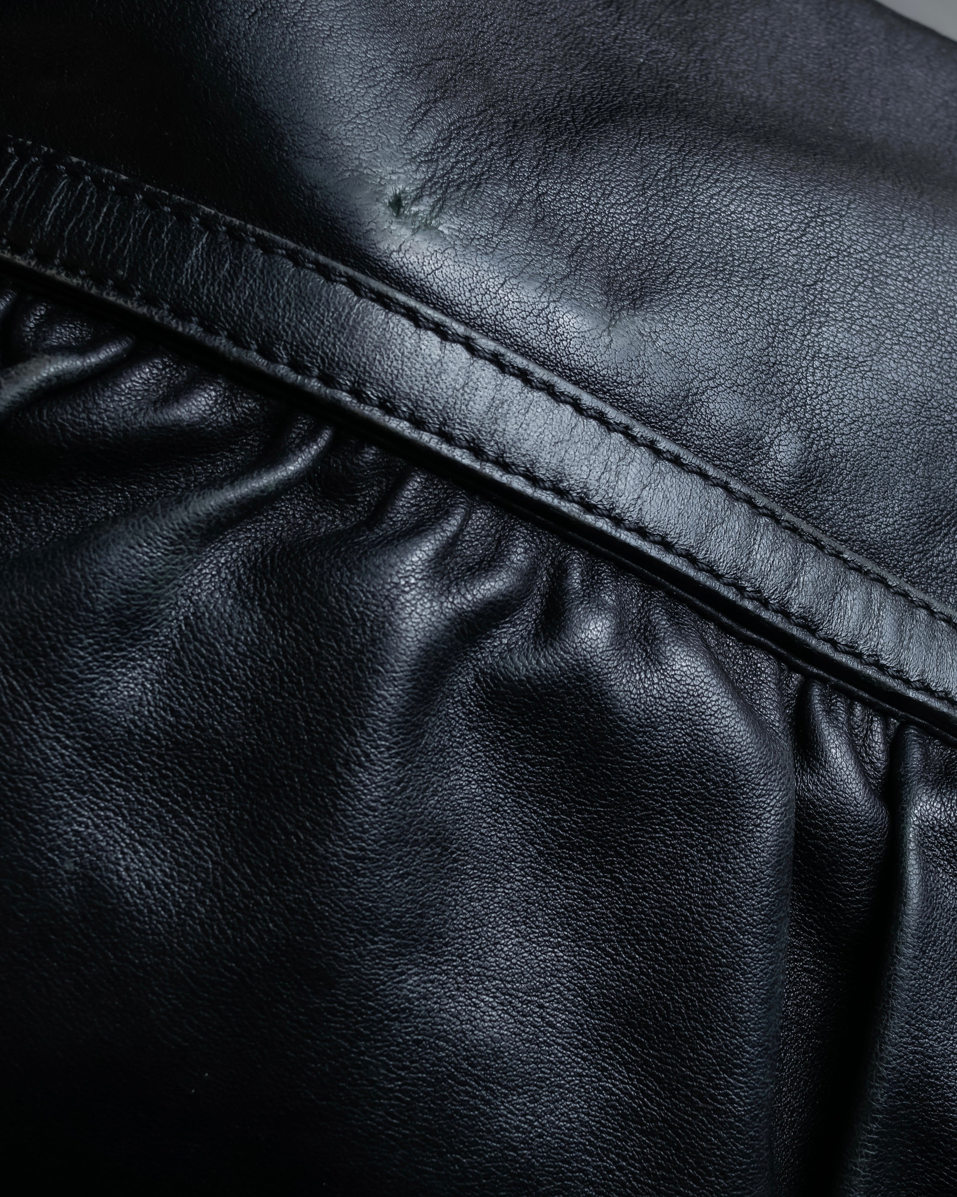 "FENDI" Gathered design leather one-shoulder bag