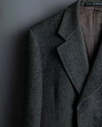 "Burberrys" diagonal striped pure new wool long coat