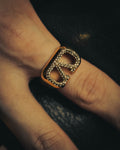 –SPECIAL– "Valentino Garavani" 20's Swarovski crystal embellished statement ring