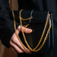 "Cartier" Sapphire rhinestone chain shoulder bag