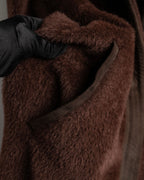 "Max Mara" Alpaca wool belted stand collar long coat