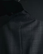 "YVES SAINT LAURENT" 80’s-90’s glen check tailored suit set