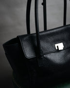 “TIFFANY & CO.” 2010’s Grained leather chain shoulder bag