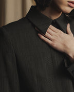 Chaqueta minimalista de los años 90-00 con cuello de esten de estiramiento y apertura frontal con cremallera de Max Mara