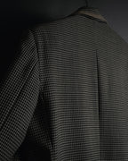 "Emporio Armani" 90’s Houndstooth piped crest blazer