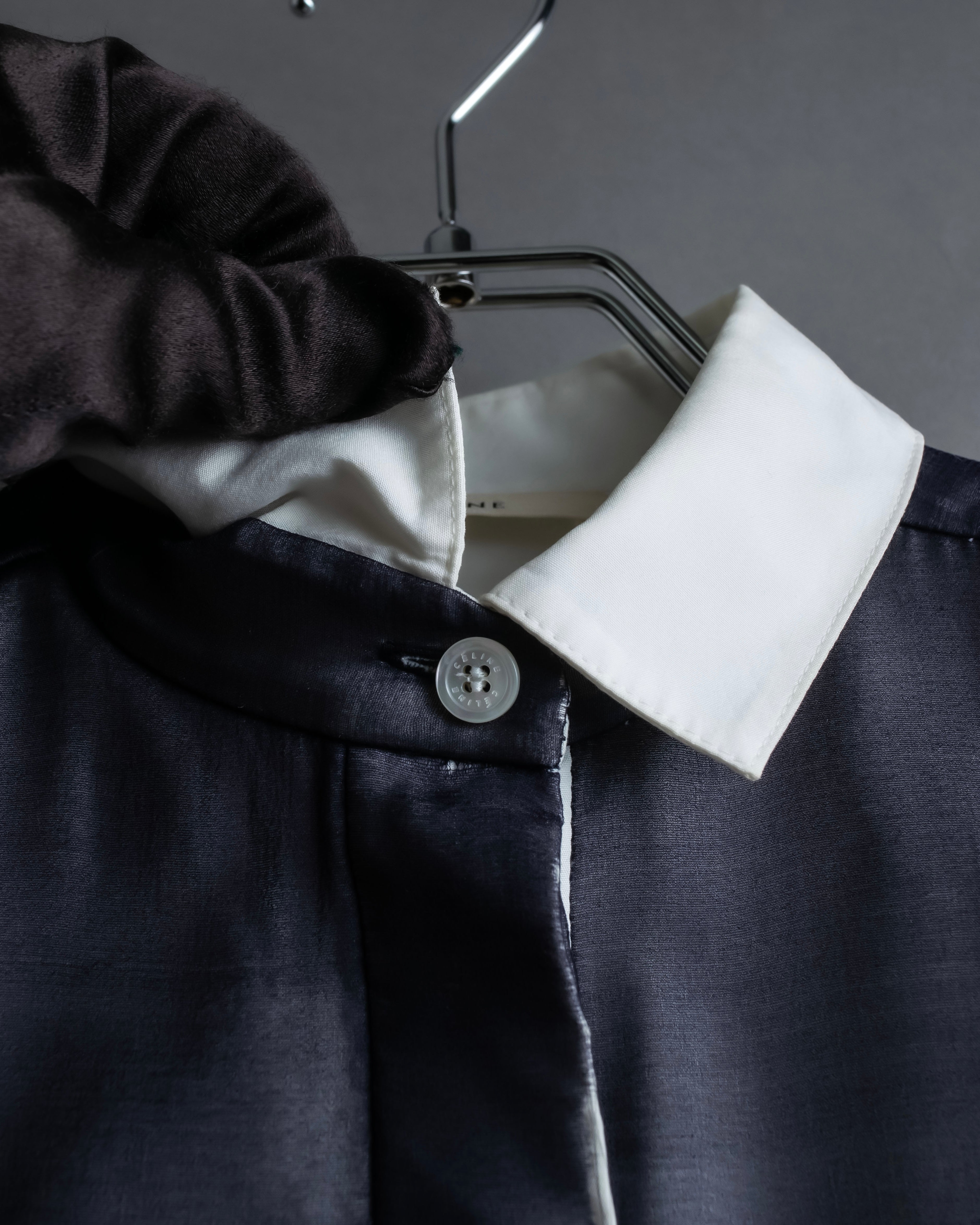 "CELINE" Combination color dress shirt
