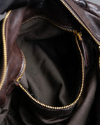 "MIU MIU" Tuck pleat design leather hand bag