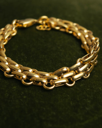 "Christian Dior" 80's-90's Gold-tone chain bracelet